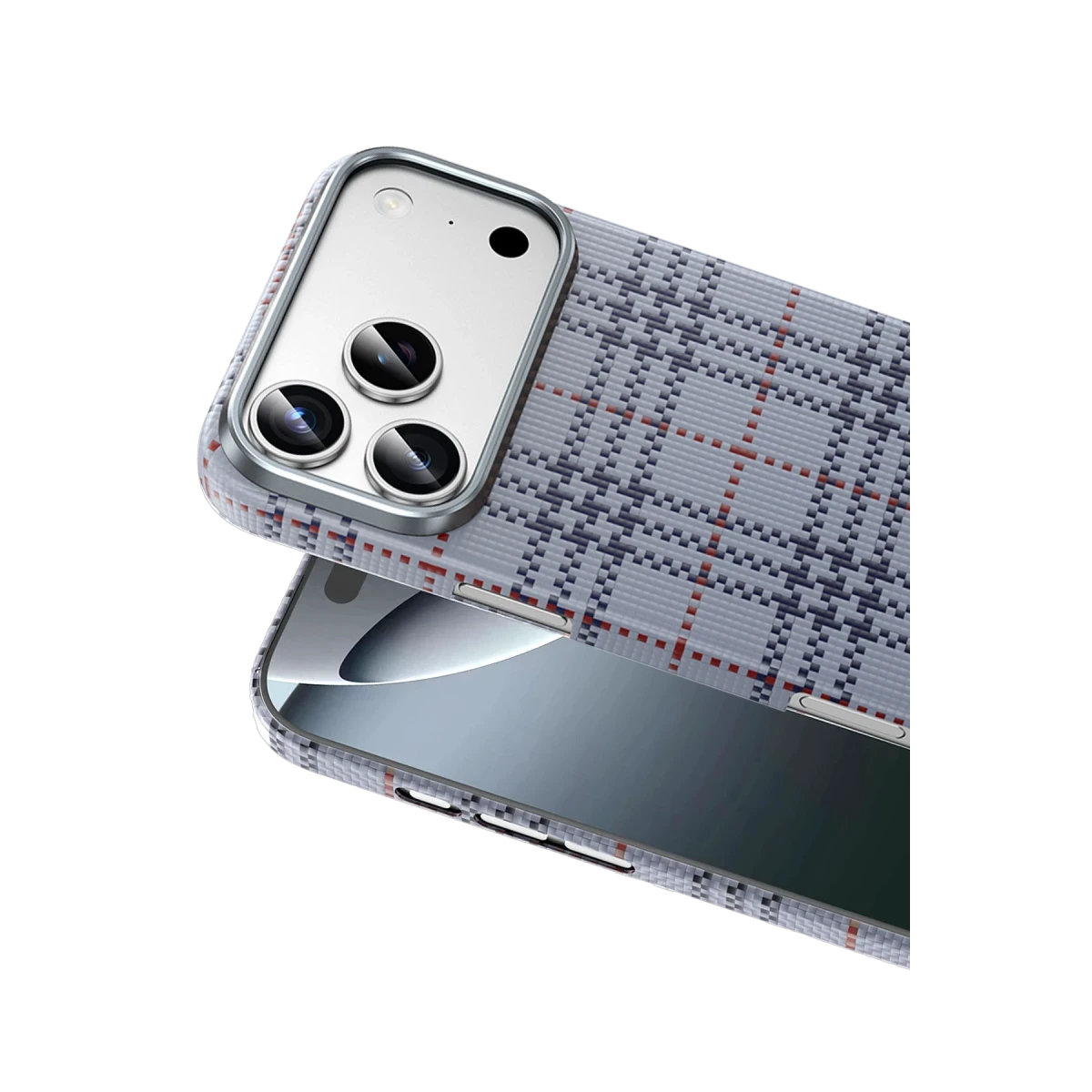 Keephone iPhone 17 Pro Scots Kevlar Magsafe Kılıf - Natural Grey