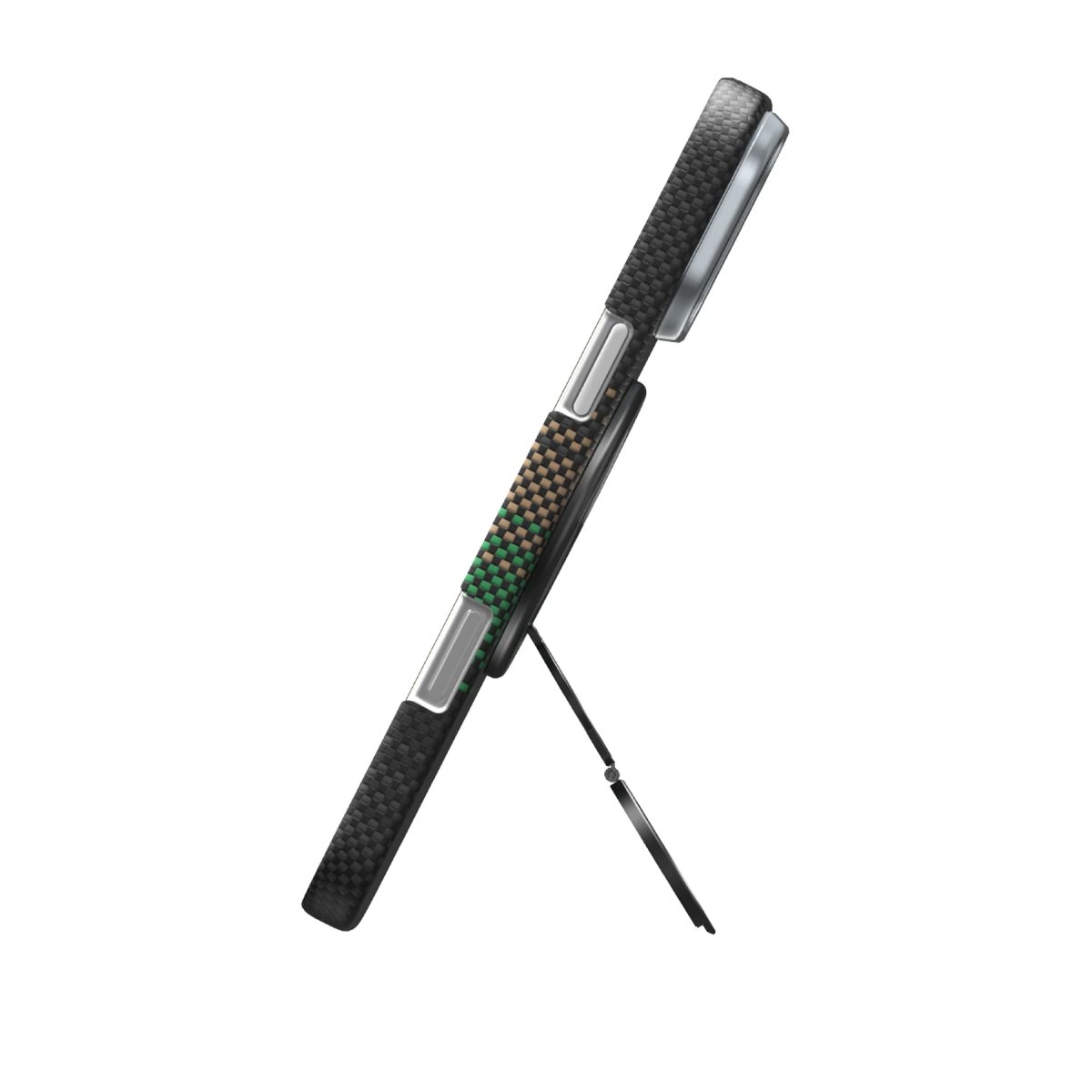 Keephone Kevlar Grip 360 Manyetik Magsafe Kickstand Yüzük - Black Robin