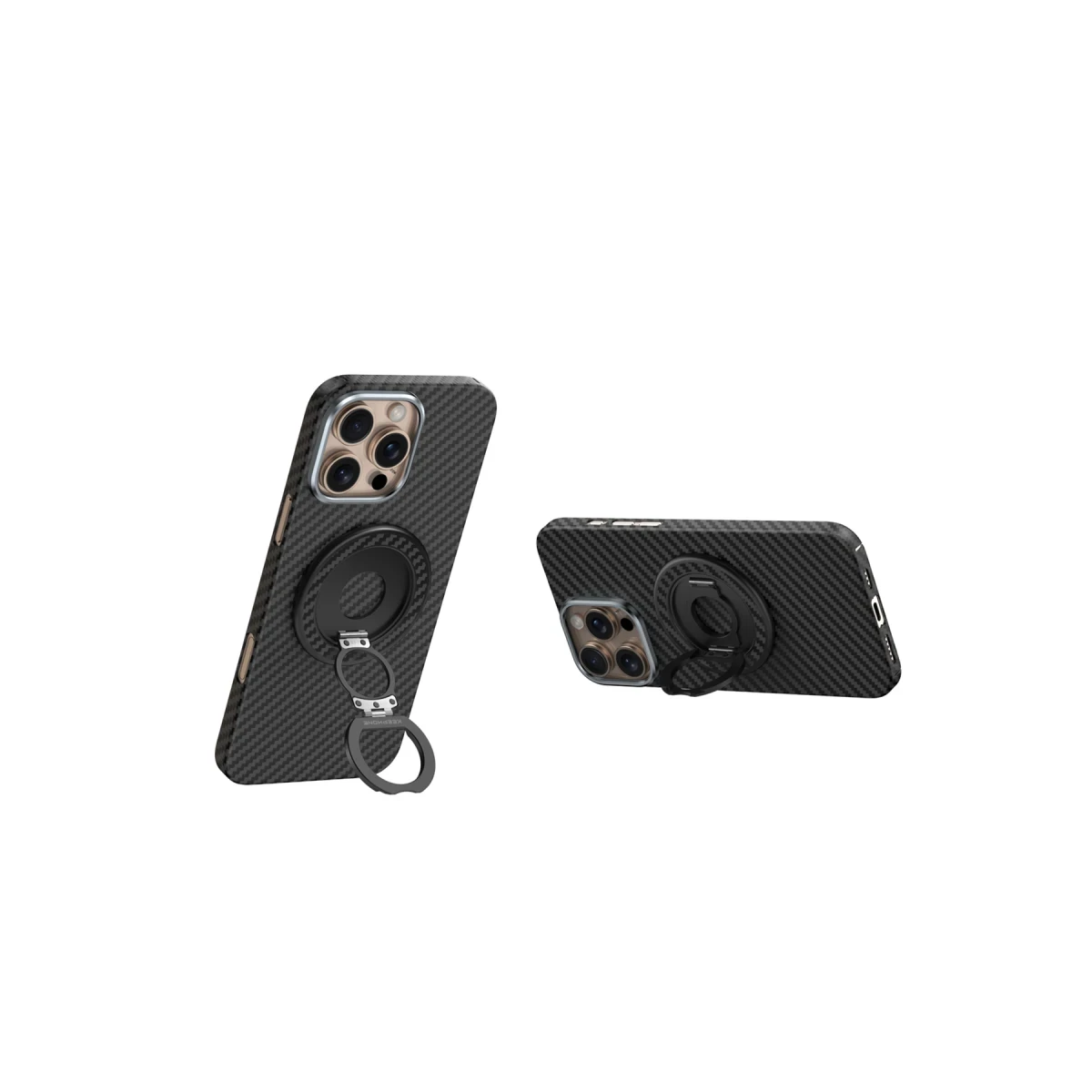 Keephone Kevlar Grip 360 Manyetik Magsafe Kickstand Yüzük - Turuncu 2