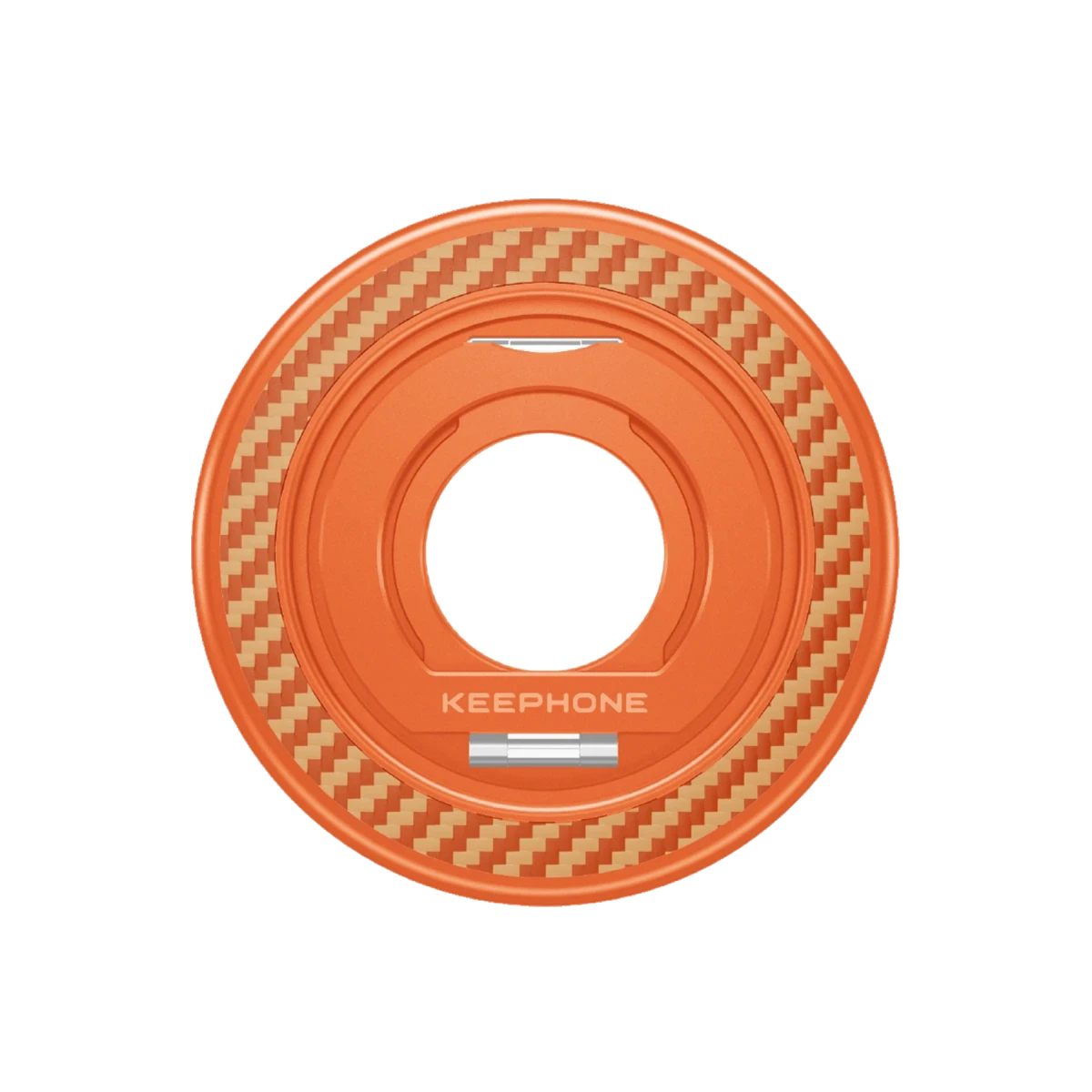 Keephone Kevlar Grip 360 Manyetik Magsafe Kickstand Yüzük - Turuncu 2