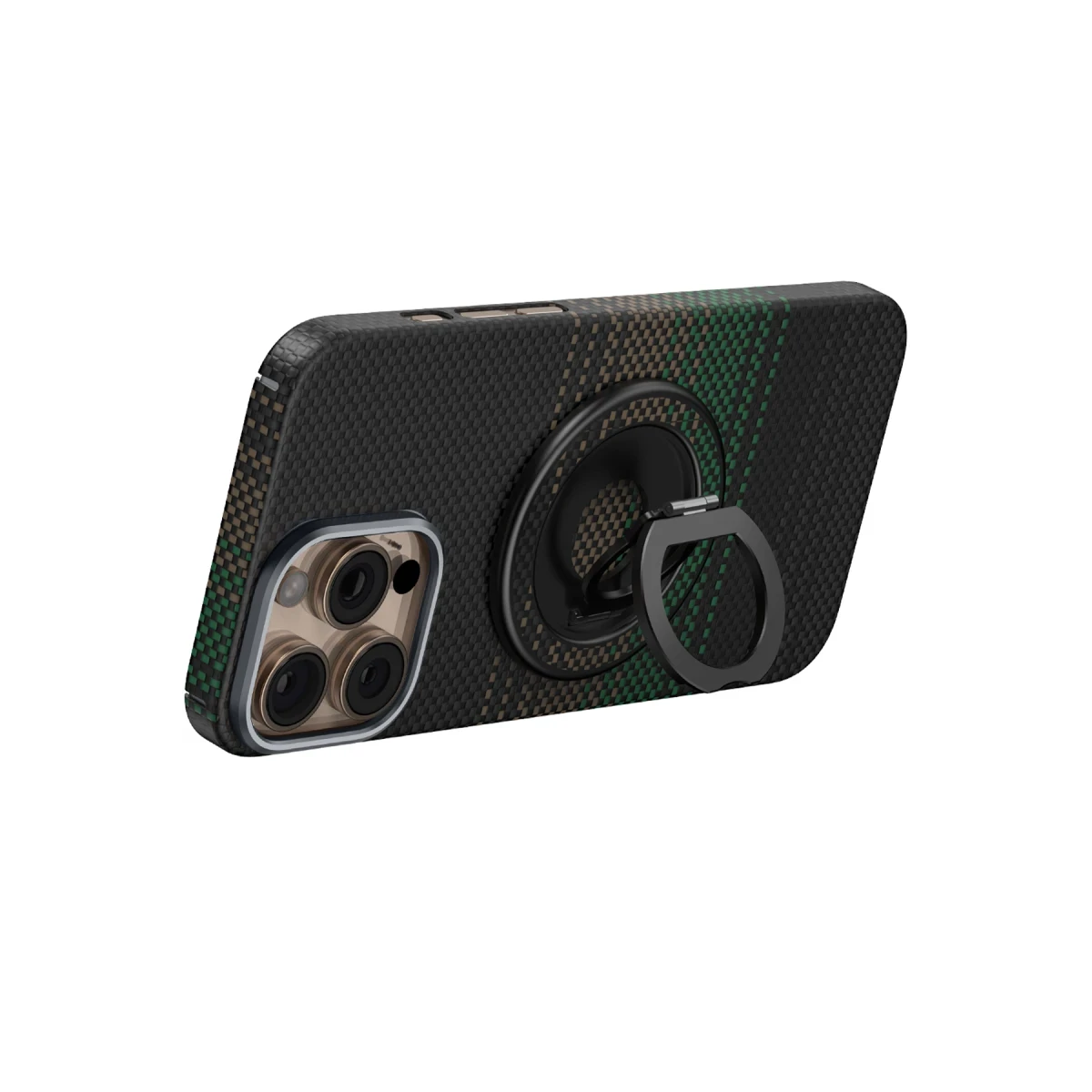 Keephone Kevlar Grip 360 Manyetik Magsafe Kickstand Yüzük - Turuncu 2