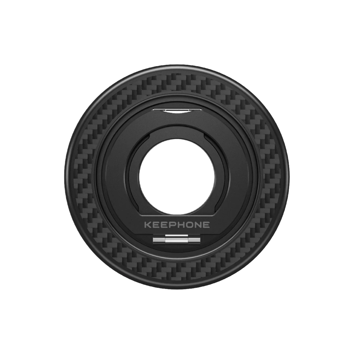 Keephone Kevlar Grip 360 Manyetik Magsafe Kickstand Yüzük - Siyah