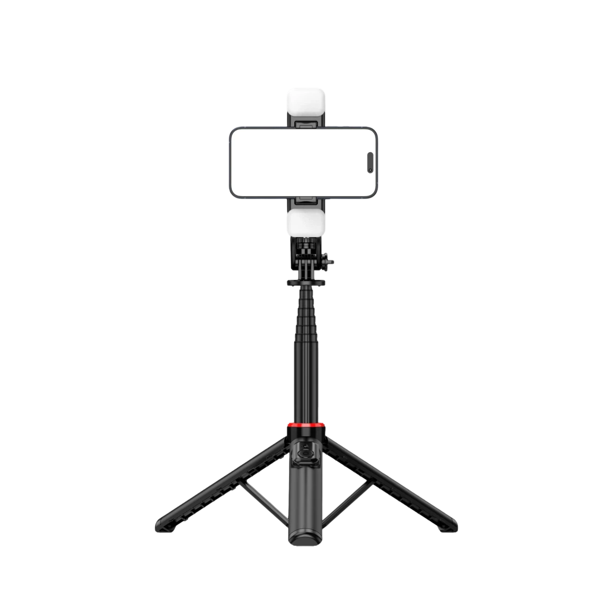 Keephone KP-LA01 Selfy 360 Derece Ayarlanabilir Led Işıklı 133.5cm BT Selfie Çubuğu - Siyah