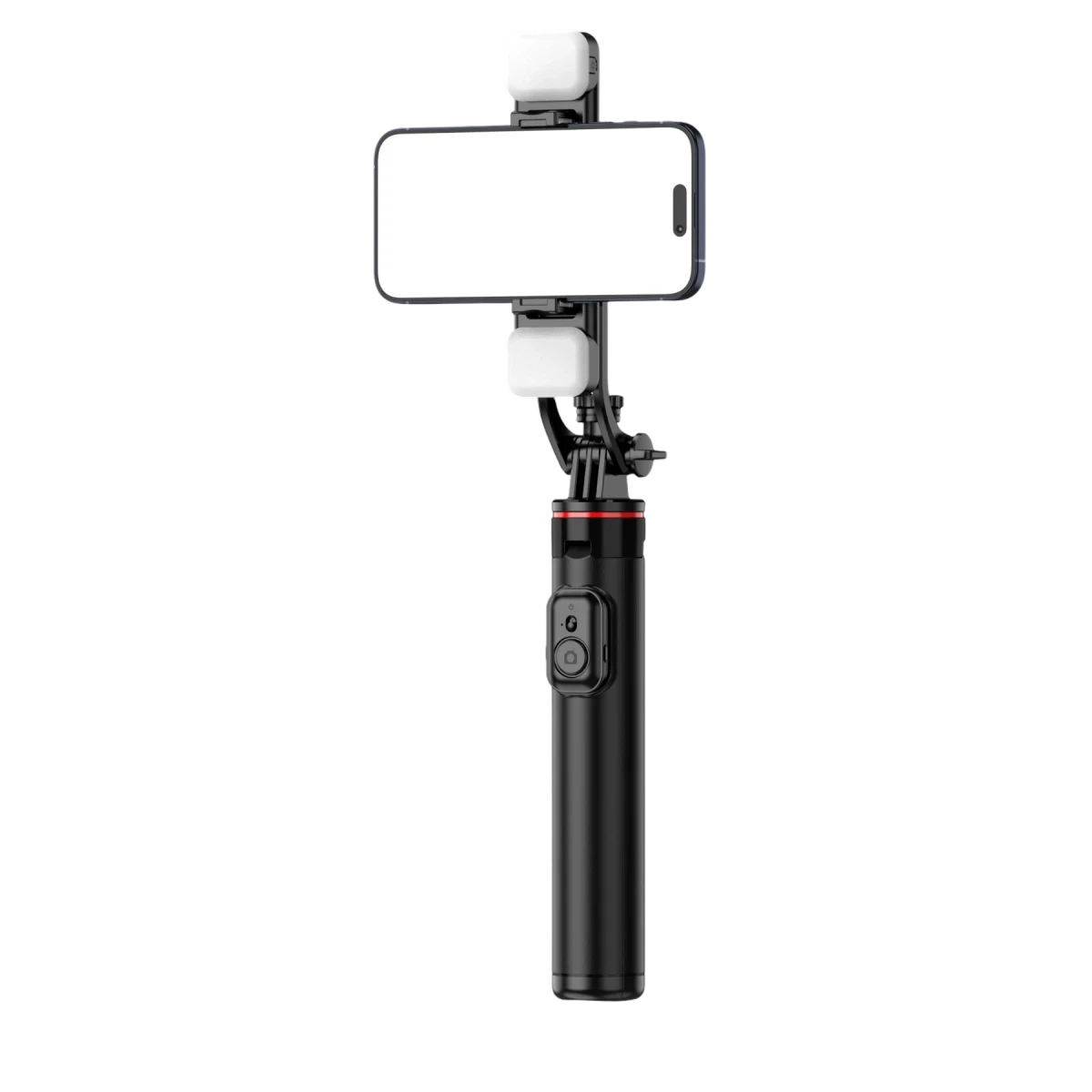 Keephone KP-LA01 Selfy 360 Derece Ayarlanabilir Led Işıklı 133.5cm BT Selfie Çubuğu - Siyah