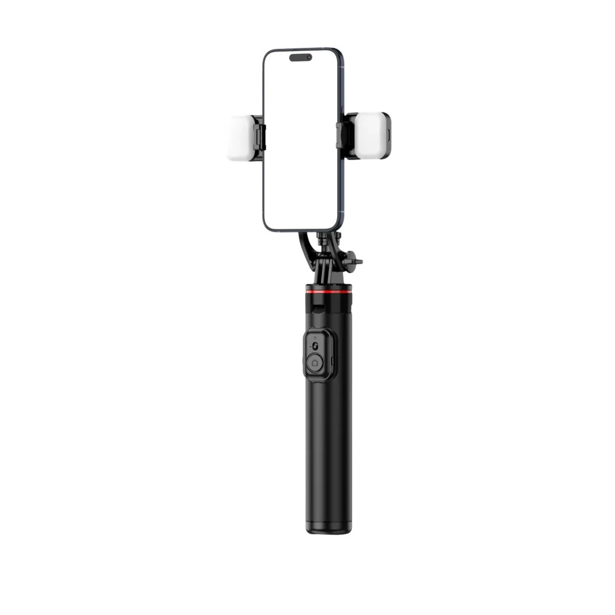 Keephone KP-LA01 Selfy 360 Derece Ayarlanabilir Led Işıklı 133.5cm BT Selfie Çubuğu - Siyah