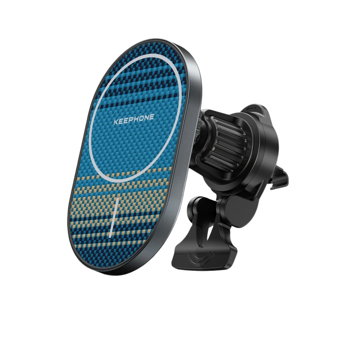 Keephone KPW-081 Kevlar Seanova 2in1 360 Derece Ayarlanabilir 15W Kablosuz Şarj Destekli Manyetik Magsafe Telefon Tutucu - Ay Doğumu