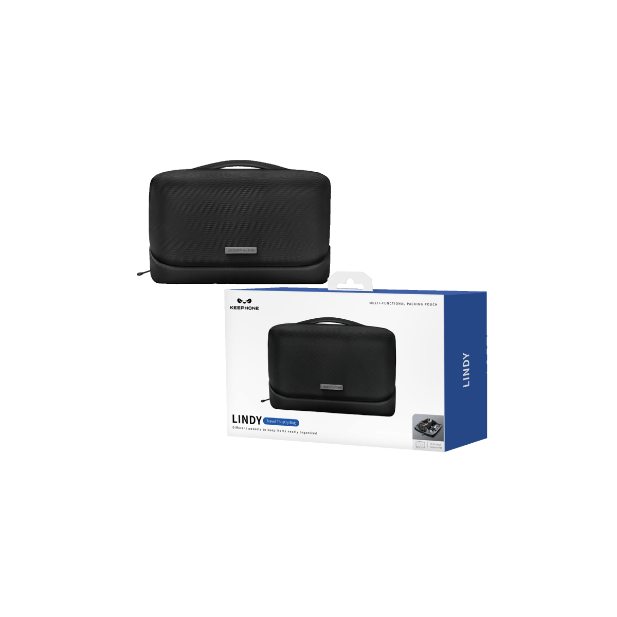 Keephone KP-LB03 Lindy Çok Amaçlı Seyahat Organizer Çantası - Siyah