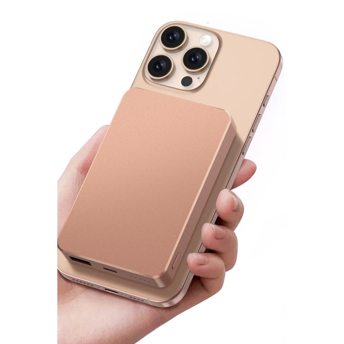 Keephone PB34 Lucci 10.000 mAh 20W Type-C 22.5W USB QC 15W Kablosuz Şarj PD Magsafe Powerbank - Çöl Titanyum