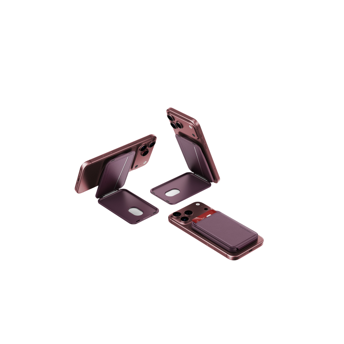 Keephone MagFold Deri Manyetik Cüzdan - Bordo