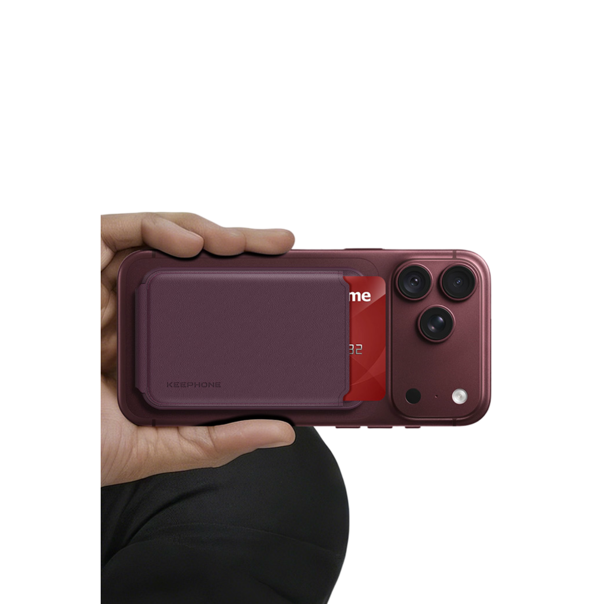 Keephone MagFold Deri Manyetik Cüzdan - Bordo