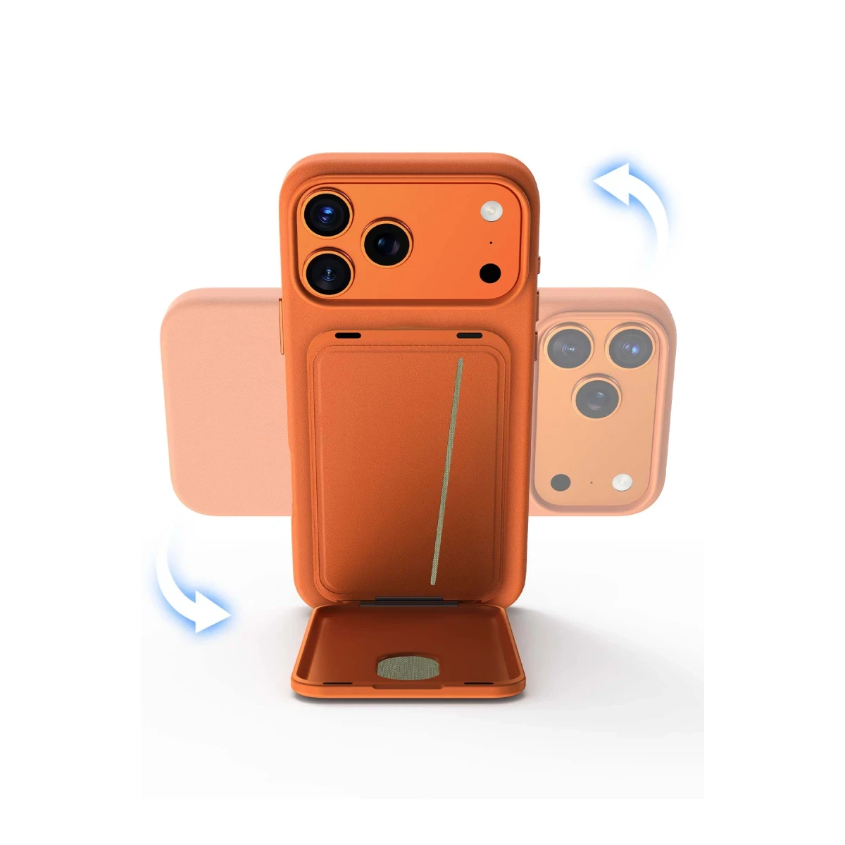 Keephone MagFold Deri Manyetik Cüzdan - Turuncu