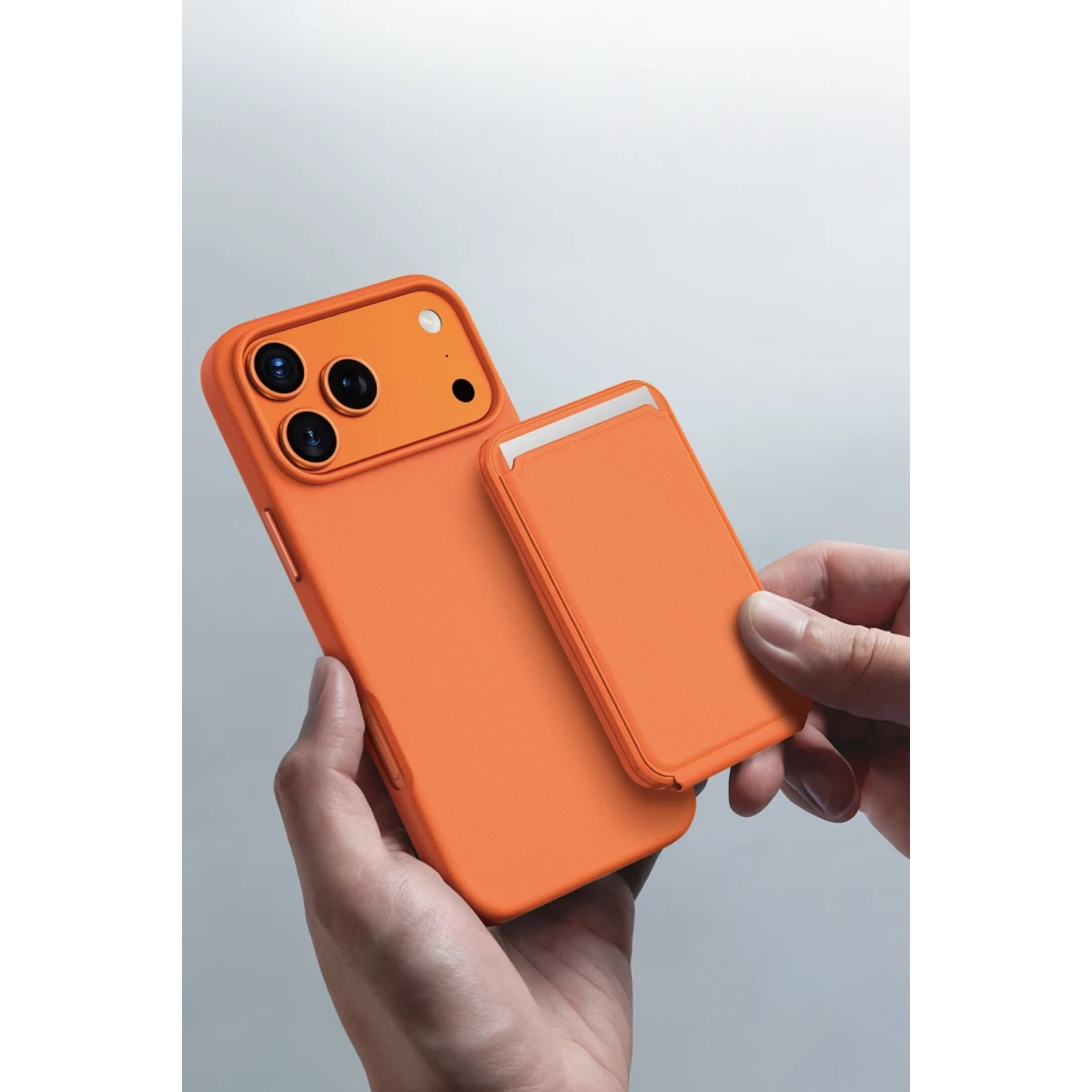 Keephone MagFold Deri Manyetik Cüzdan - Turuncu
