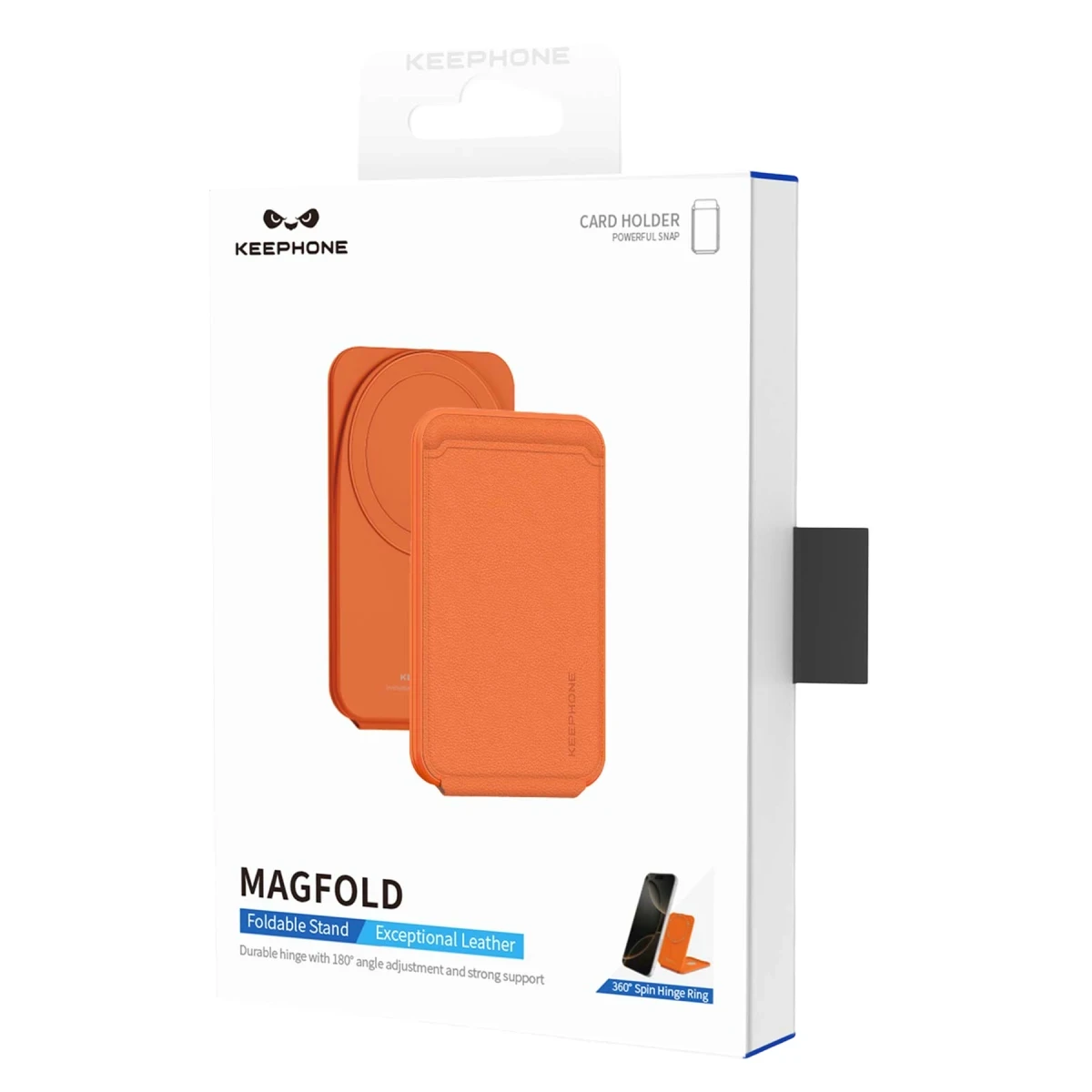 Keephone MagFold Deri Manyetik Cüzdan - Turuncu
