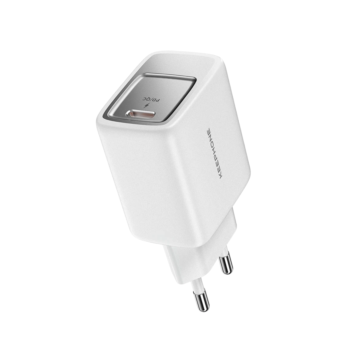 Keephone Mixeed 1 Adet 45W GaN Type-C Hızlı Şarj Adaptörü ve 60W Type-C Şarj Kablosu – Beyaz