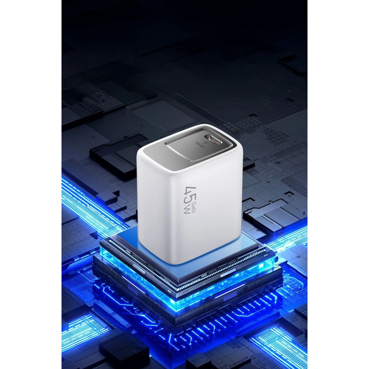 Keephone Mixeed 1 Adet 45W GaN Type-C Hızlı Şarj Adaptörü ve 60W Type-C Şarj Kablosu – Beyaz