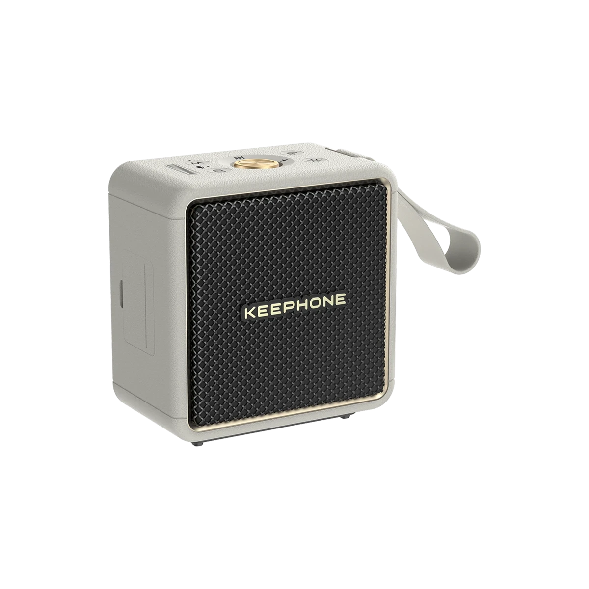 Keephone MusicPod Mini BT 5.3 RGB Işıklı Yüksek Bass Özellikli HiFi Kablosuz Hoparlör – Beyaz