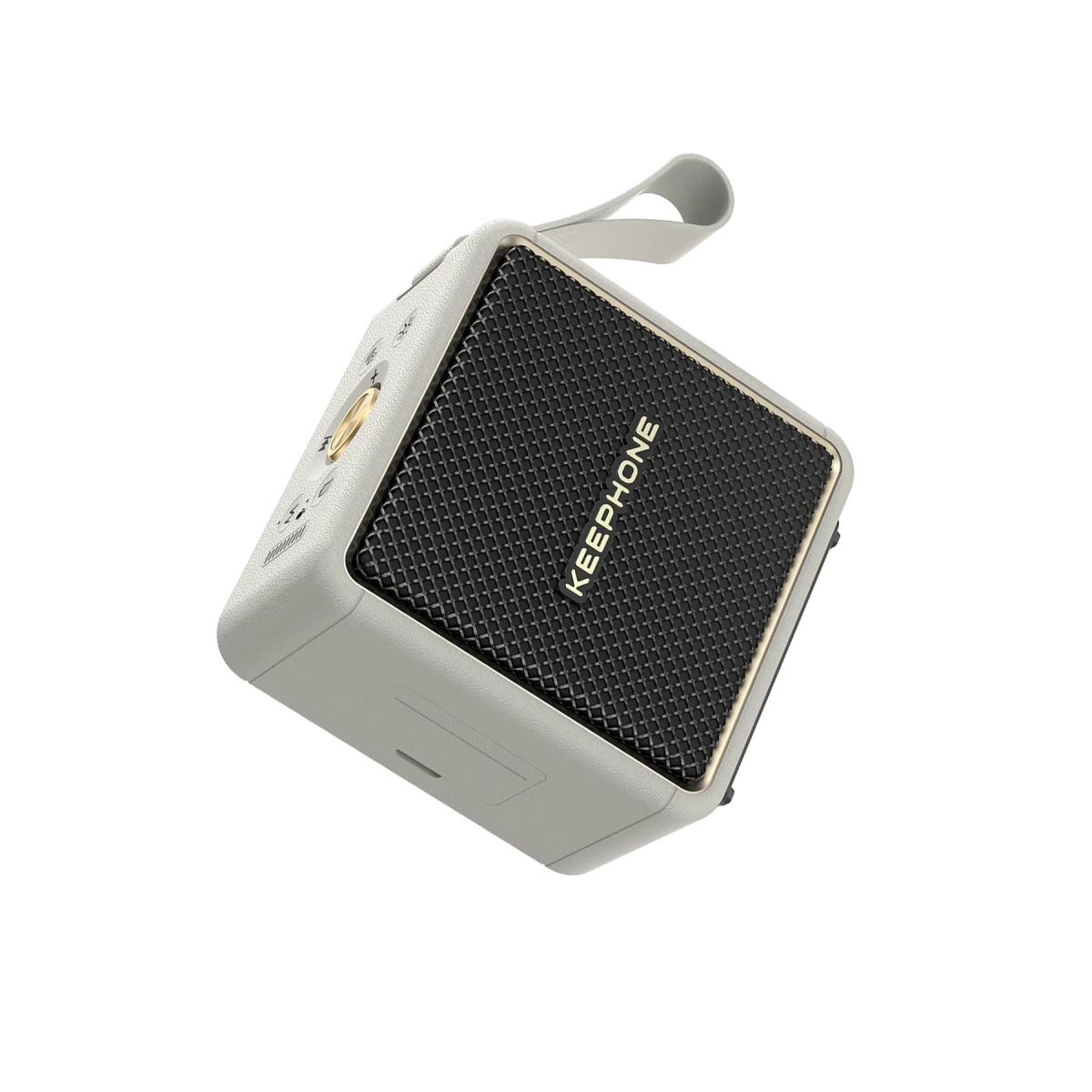 Keephone MusicPod Mini BT 5.3 RGB Işıklı Yüksek Bass Özellikli HiFi Kablosuz Hoparlör – Beyaz