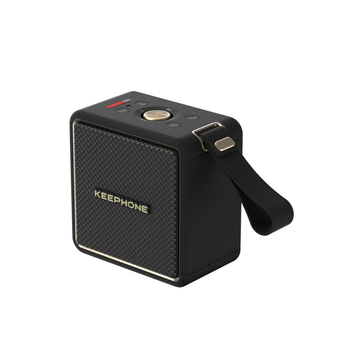 Keephone MusicPod Mini BT 5.3 RGB Işıklı Yüksek Bass Özellikli HiFi Kablosuz Hoparlör – Siyah