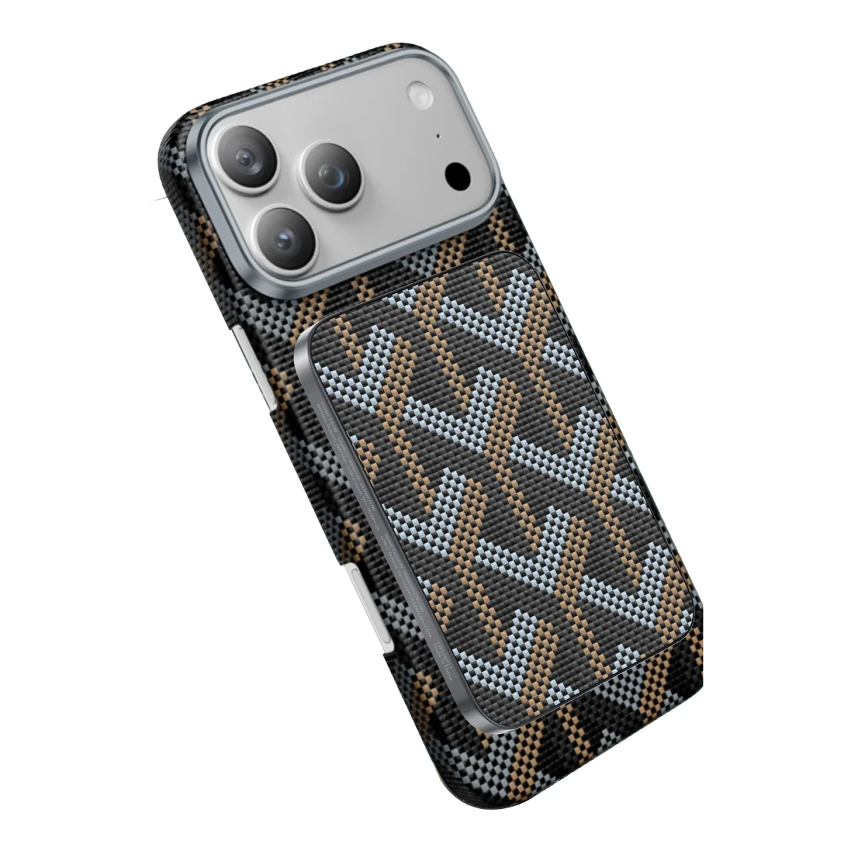Keephone PB50 Brendy Kevlar 5.000 mAh 20W Type-C ve 15W Kablosuz Şarj Destekli Magsafe Powerbank - Gümüş