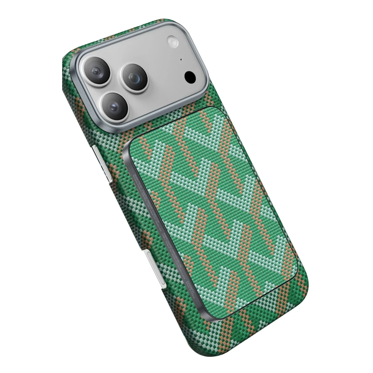 Keephone PB50 Brendy Kevlar 5.000 mAh 20W Type-C ve 15W Kablosuz Şarj Destekli Magsafe Powerbank - Yeşil