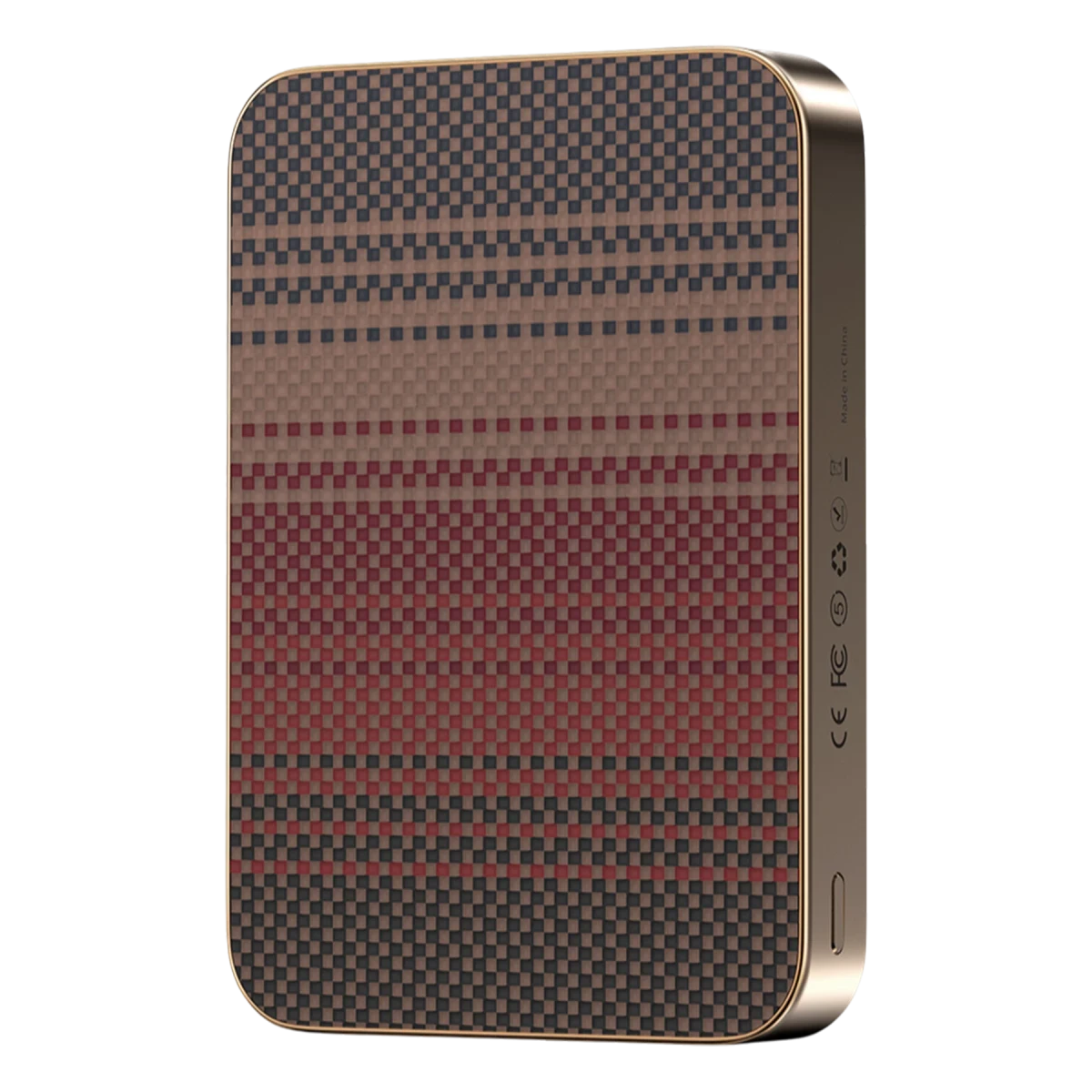 Keephone PB51 Brendy Kevlar 10.000 mAh 22.5W USB 20W Type-C ve 15W Kablosuz Şarj Destekli Magsafe Powerbank - Gün Batımı