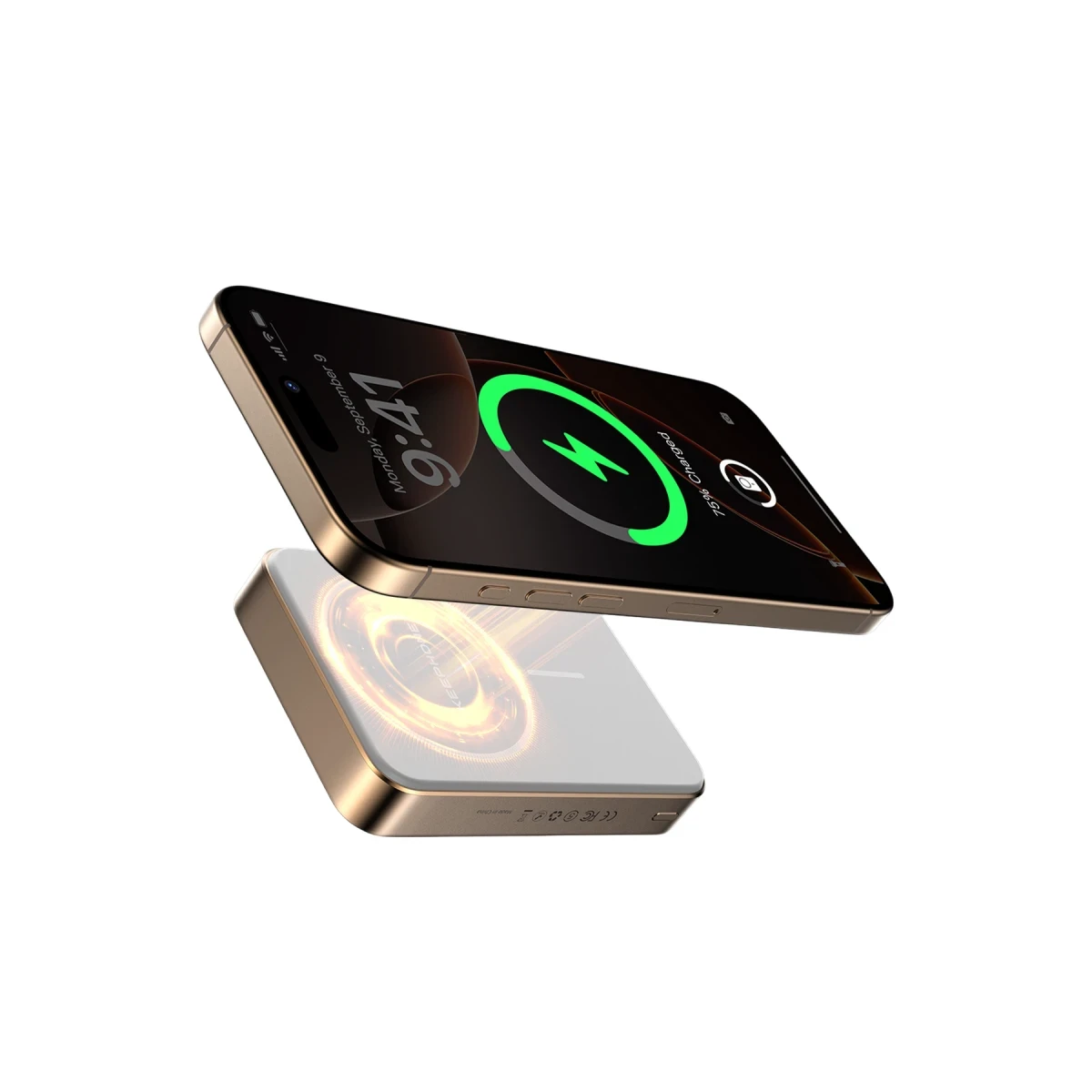 Keephone PB51 Brendy Kevlar 10.000 mAh 22.5W USB 20W Type-C ve 15W Kablosuz Şarj Destekli Magsafe Powerbank - Siyah