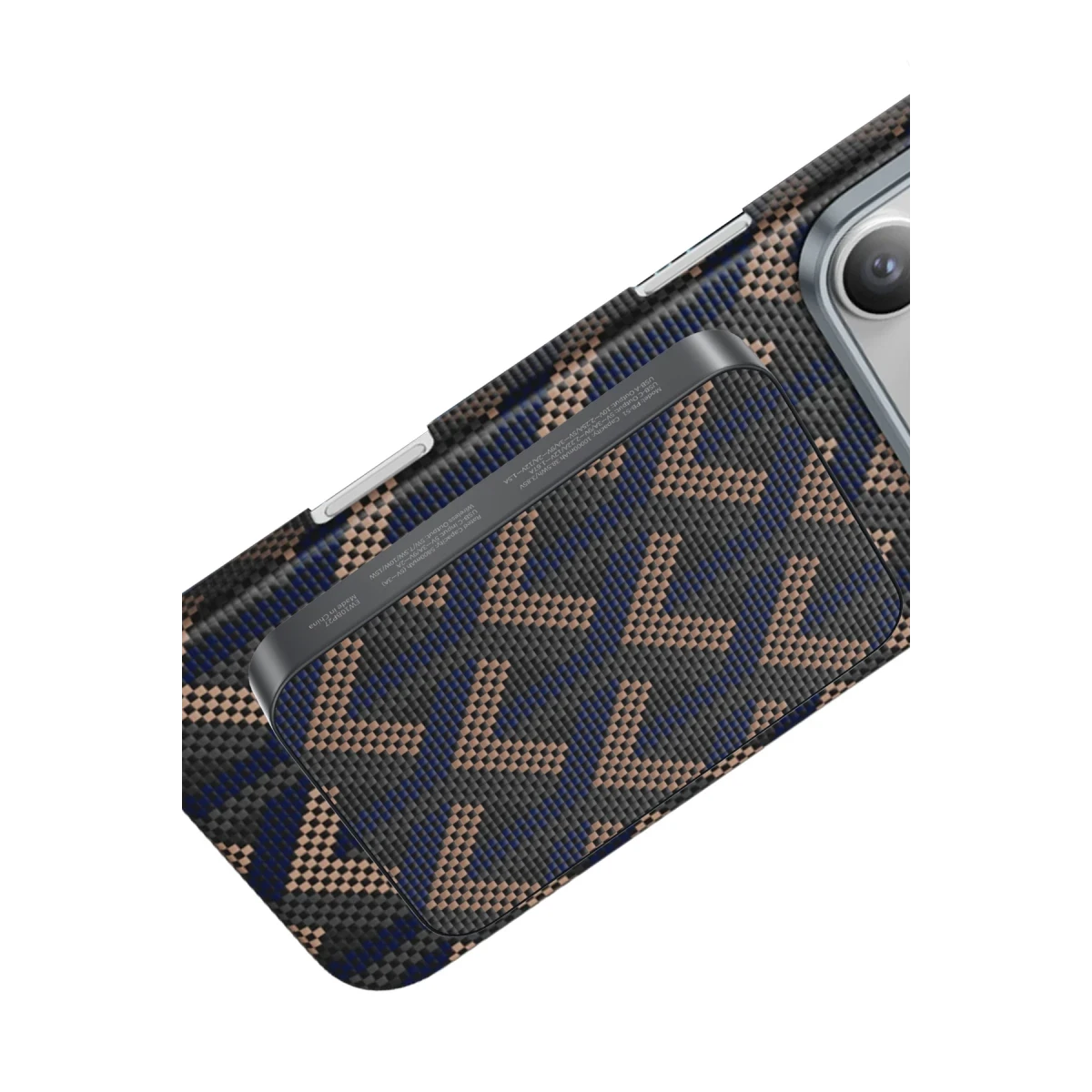Keephone PB51 Brendy Kevlar 10.000 mAh 22.5W USB 20W Type-C ve 15W Kablosuz Şarj Destekli Magsafe Powerbank - Siyah-Sarı