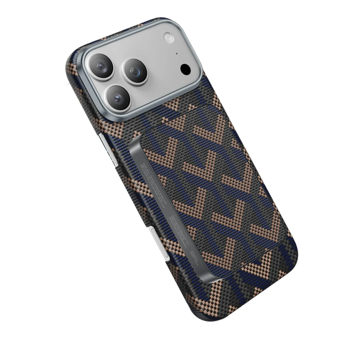 Keephone PB51 Brendy Kevlar 10.000 mAh 22.5W USB 20W Type-C ve 15W Kablosuz Şarj Destekli Magsafe Powerbank - Siyah-Sarı