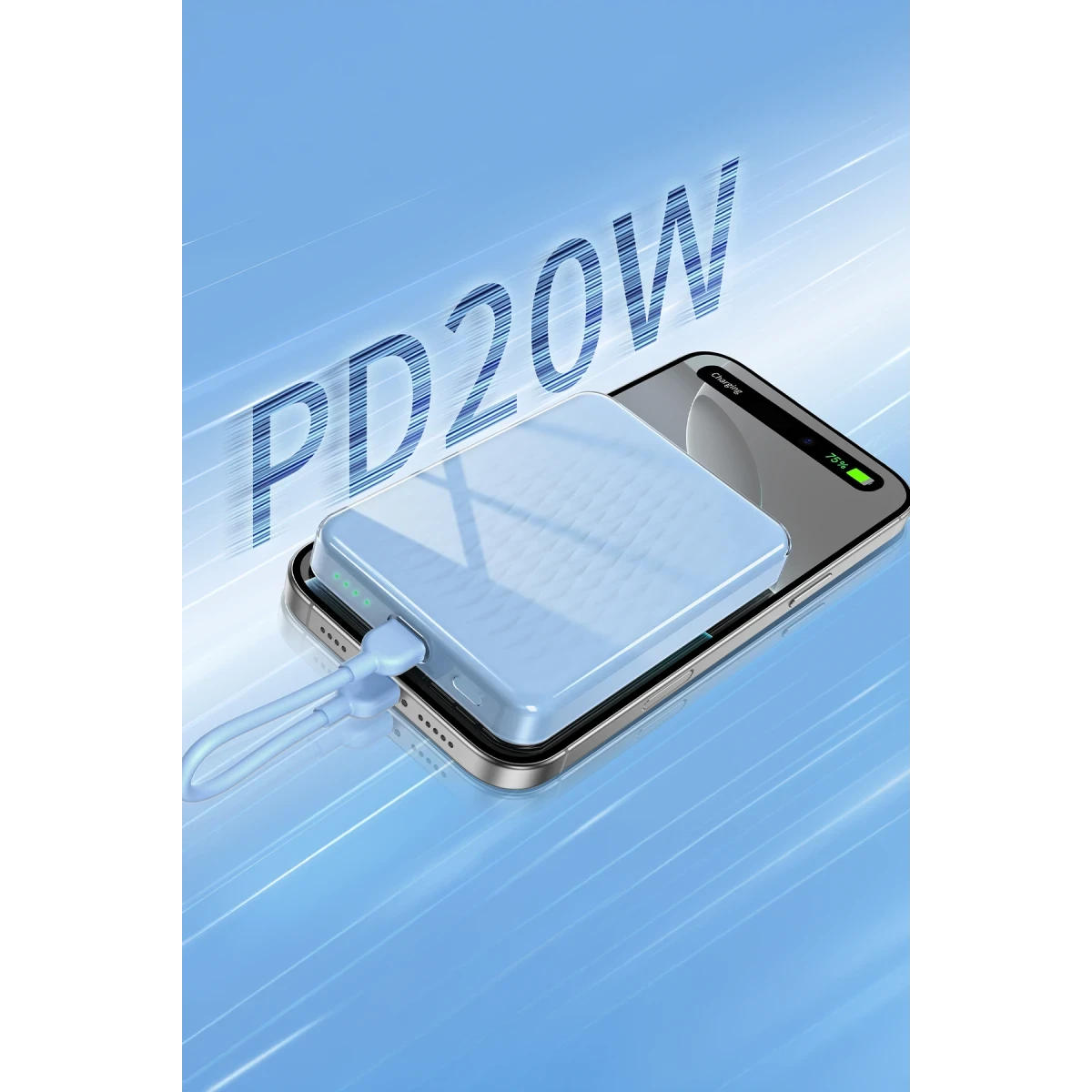 Keephone PB52 IceMag 5.000 mAh Type-C 20W PD Magsafe Destekli Powerbank - Pembe