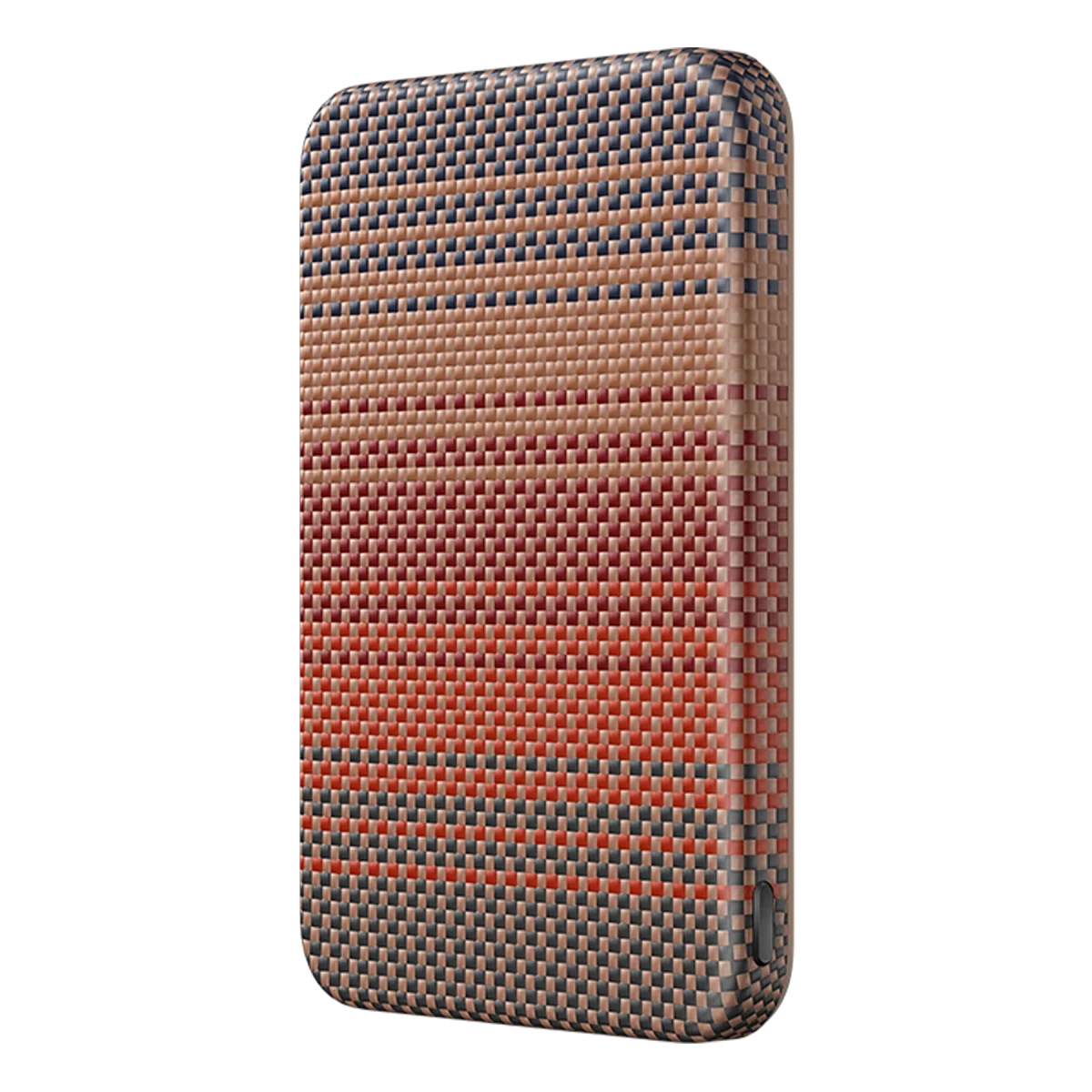 Keephone PB55 Kavos Kevlar 5.000 mAh 20W Type-C ve 15W Kablosuz Şarj Destekli MagSafe Powerbank - Gün Batımı