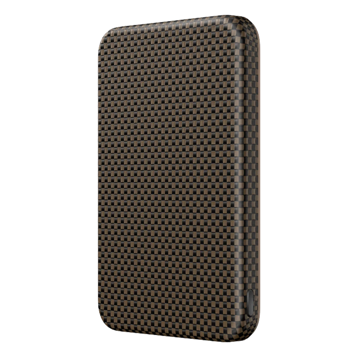Keephone PB55 Kavos Kevlar 5.000 mAh 20W Type-C ve 15W Kablosuz Şarj Destekli MagSafe Powerbank - Kahverengi