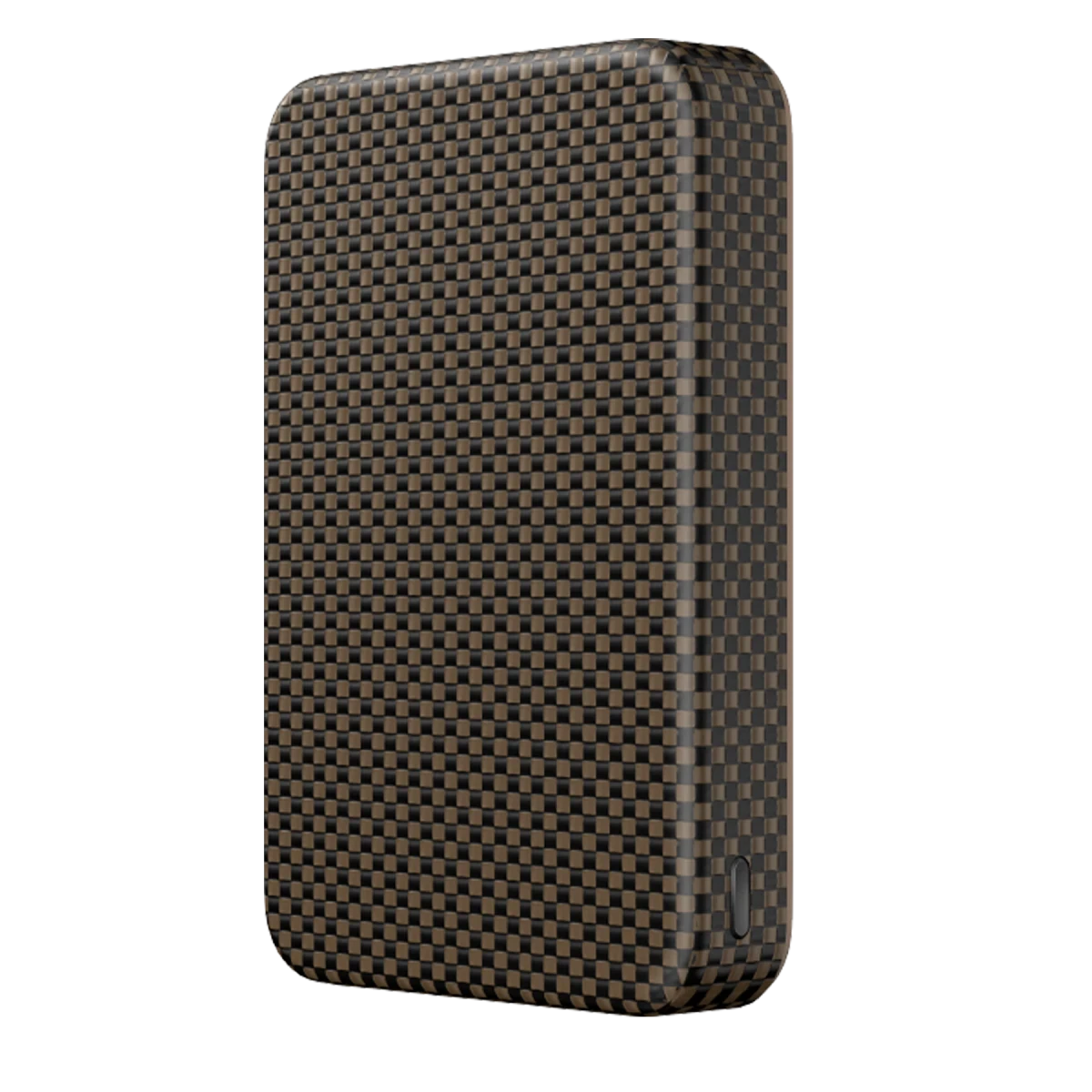 Keephone PB56 Kavos Kevlar 10.000 mAh 20W Type-C ve 15W Kablosuz Şarj Destekli MagSafe Powerbank - Kahverengi
