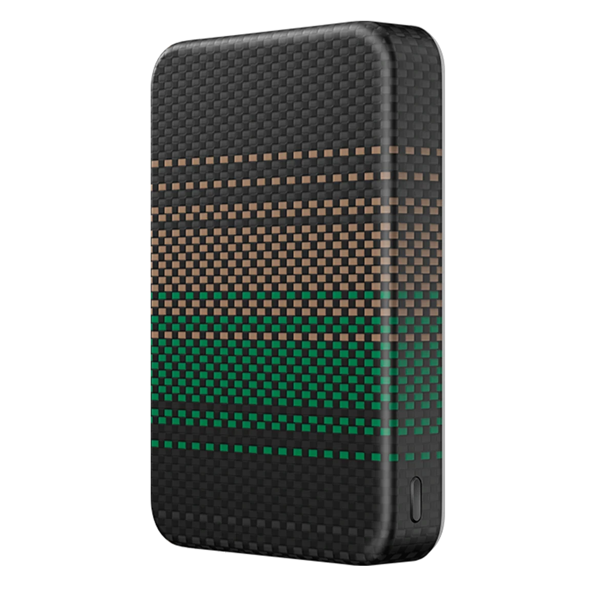 Keephone PB56 Kavos Kevlar 10.000 mAh 20W Type-C ve 15W Kablosuz Şarj Destekli MagSafe Powerbank - Yeşil