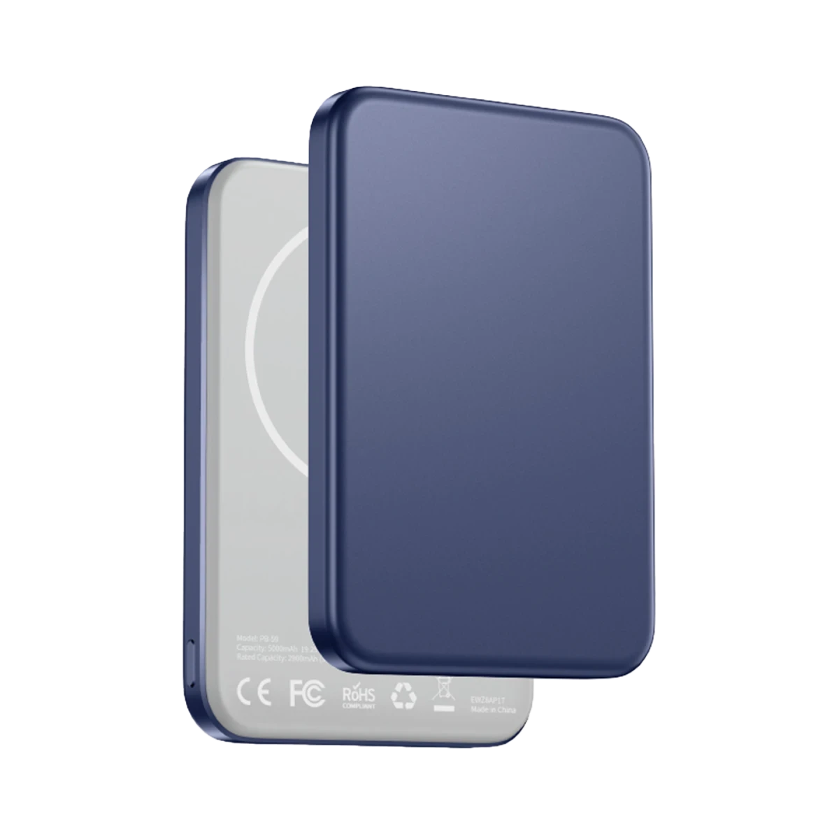 Keephone PB59 Glossey 5.000 mAh 20W Type-C ve 15W Kablosuz Şarj Destekli Magsafe Powerbank - Lacivert