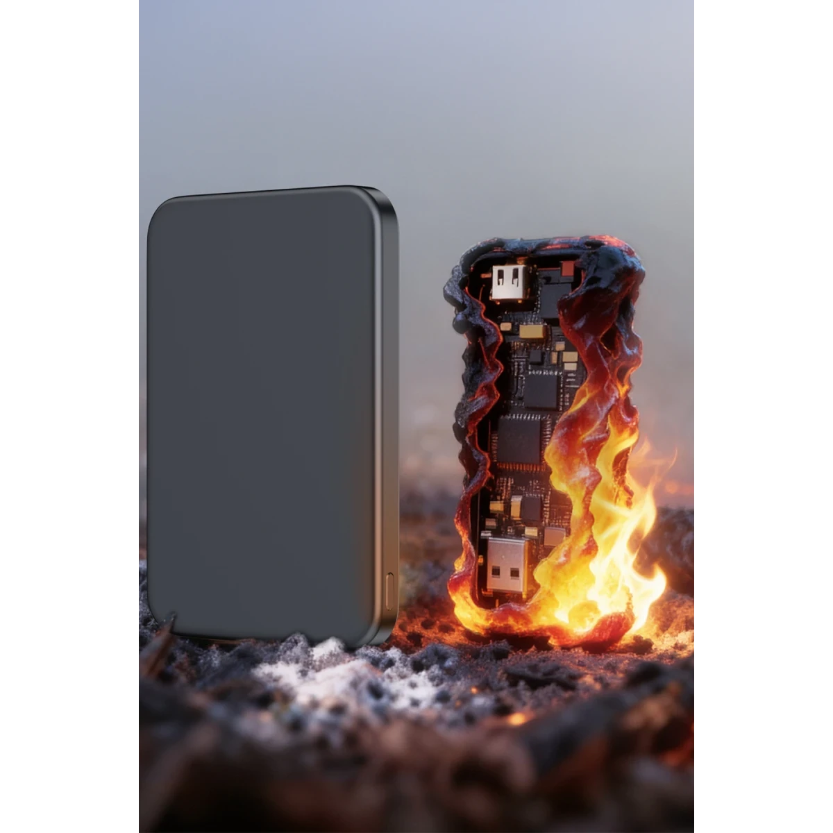 Keephone PB59 Glossey 5.000 mAh 20W Type-C ve 15W Kablosuz Şarj Destekli Magsafe Powerbank - Turuncu