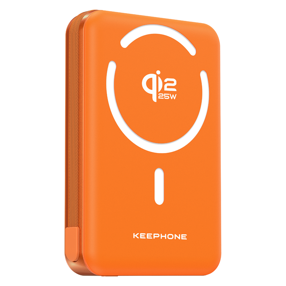 Keephone PB63 KUPPA 10000 mAh 25W Qi2 MagSafe Manyetik ve Semi-Solid Destekli Powerbank - Turuncu