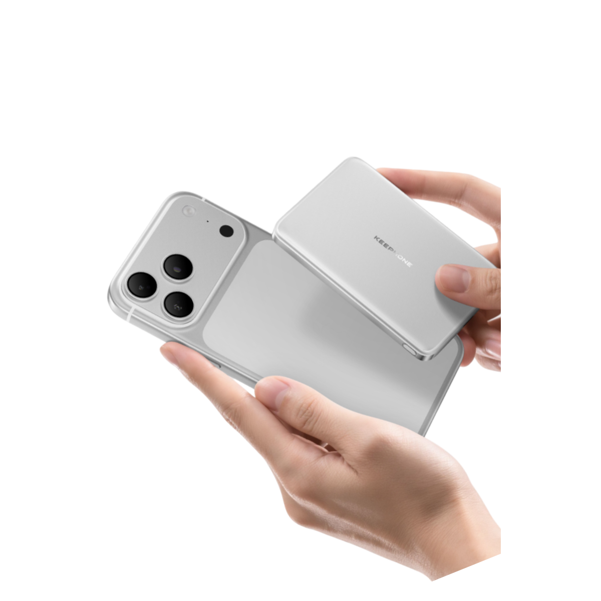 Keephone PB67 Shanks 5.000 mAh 25W Qi2 MagSafe ve Semi Solid Destekli Powerbank - Gümüş