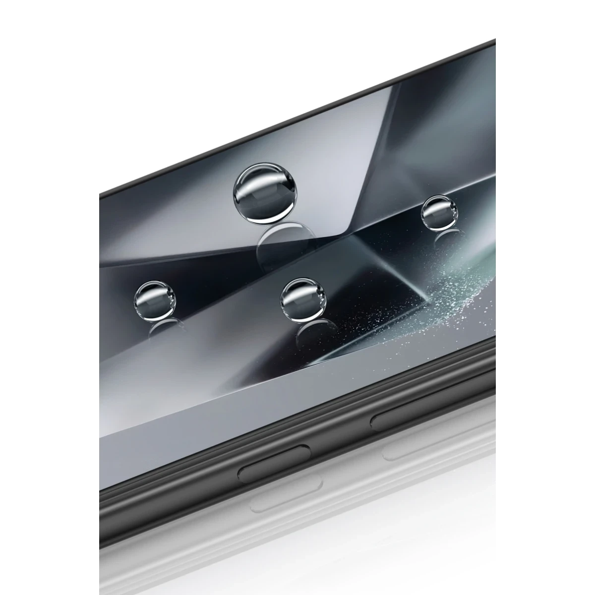 Keephone Samsung Galaxy S24 Ultra Delux Full Glue 2.5D Cam Ekran Koruyucu - Siyah