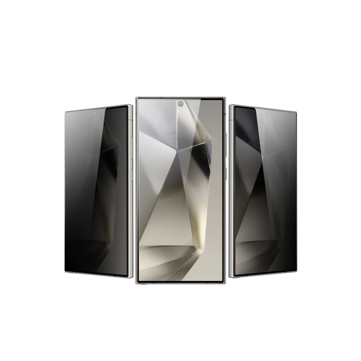 Keephone Samsung Galaxy S24 Ultra Ultra Privacy 2.5D Cam Ekran Koruyucu - Siyah