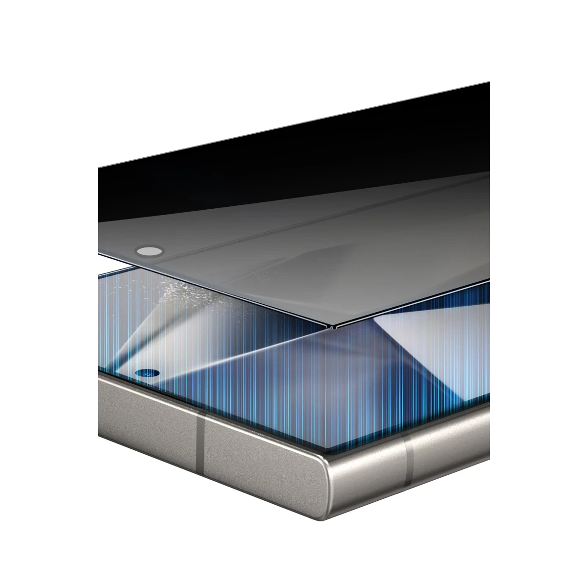 Keephone Samsung Galaxy S24 Ultra Ultra Privacy 2.5D Cam Ekran Koruyucu - Siyah