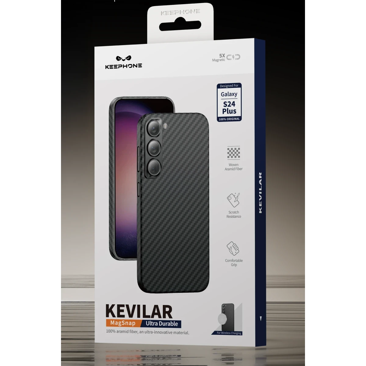 Keephone Samsung Galaxy S25 Kevlar Magsafe Kılıf - Siyah