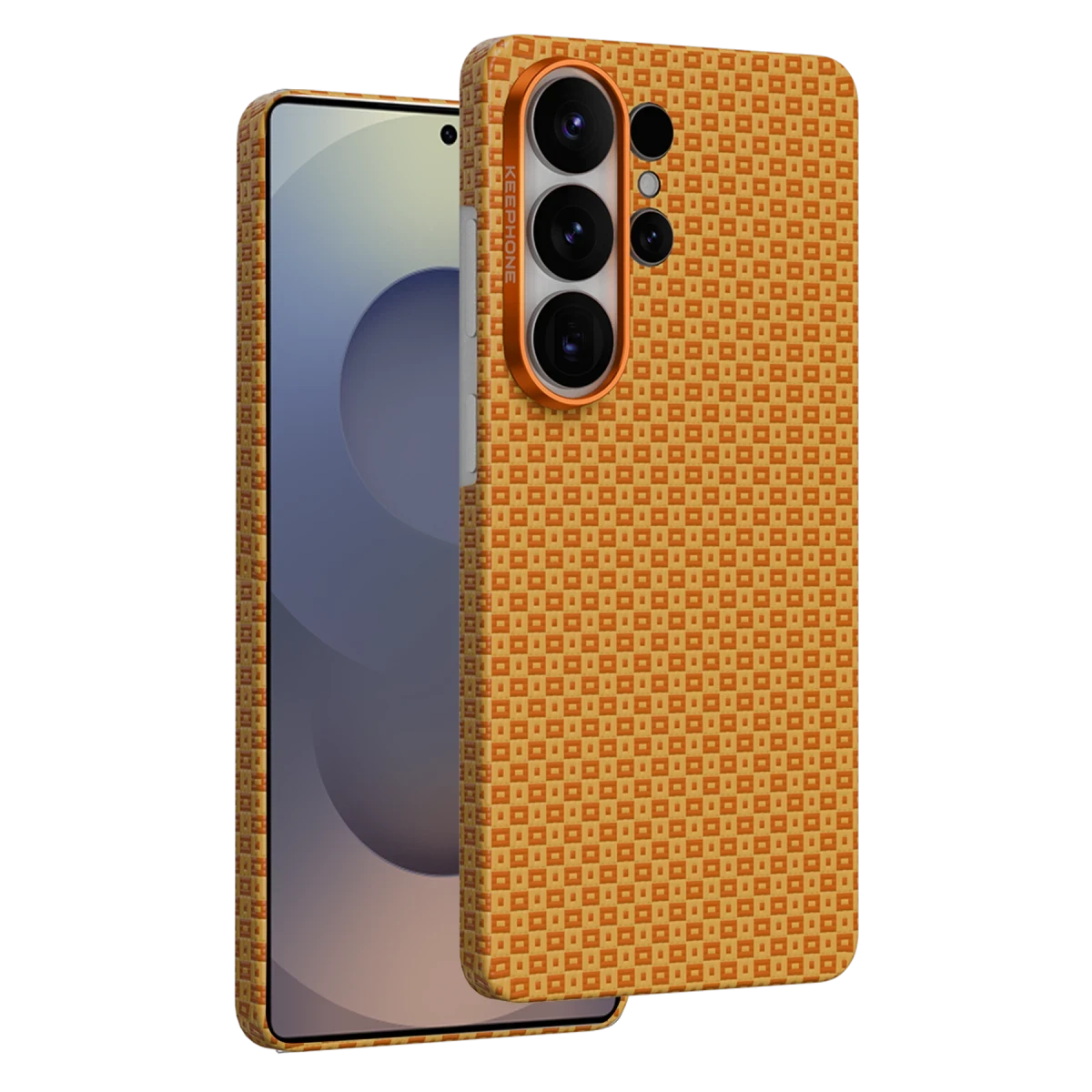 Keephone Samsung Galaxy S26 Ultra Kevlar Ankora Magsafe Kapak - Turuncu