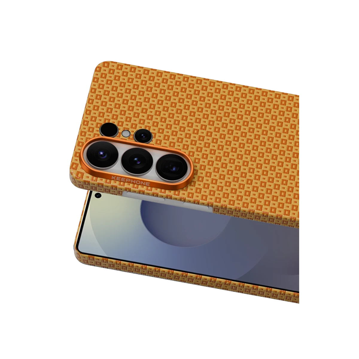 Keephone Samsung Galaxy S26 Ultra Kevlar Ankora Magsafe Kapak - Turuncu