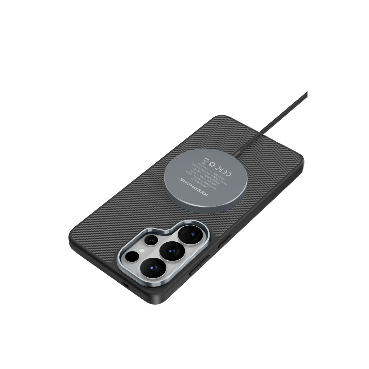 Keephone Samsung Galaxy S26 Ultra Kevlar Marcus Magsafe Kapak - Siyah