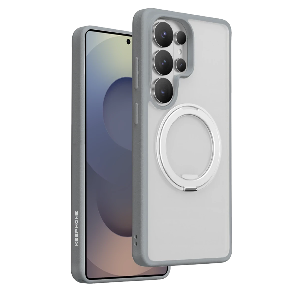 Keephone Samsung Galaxy S26 Ultra Omega Magsafe Standlı Kapak - Beyaz