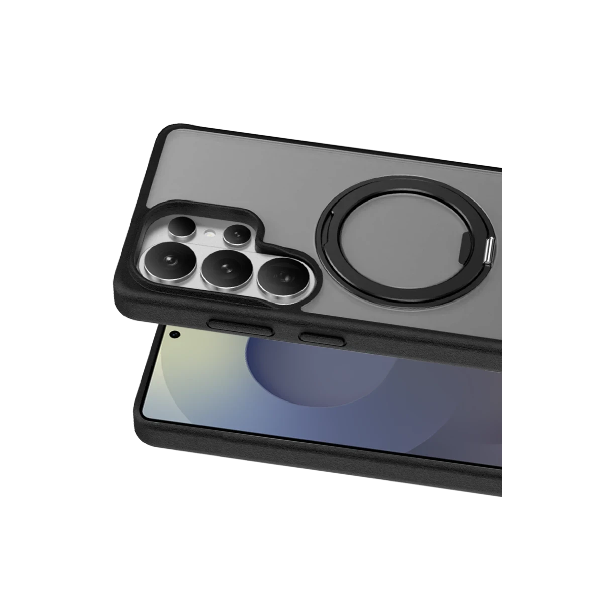 Keephone Samsung Galaxy S26 Ultra Omega Magsafe Standlı Kapak - Siyah