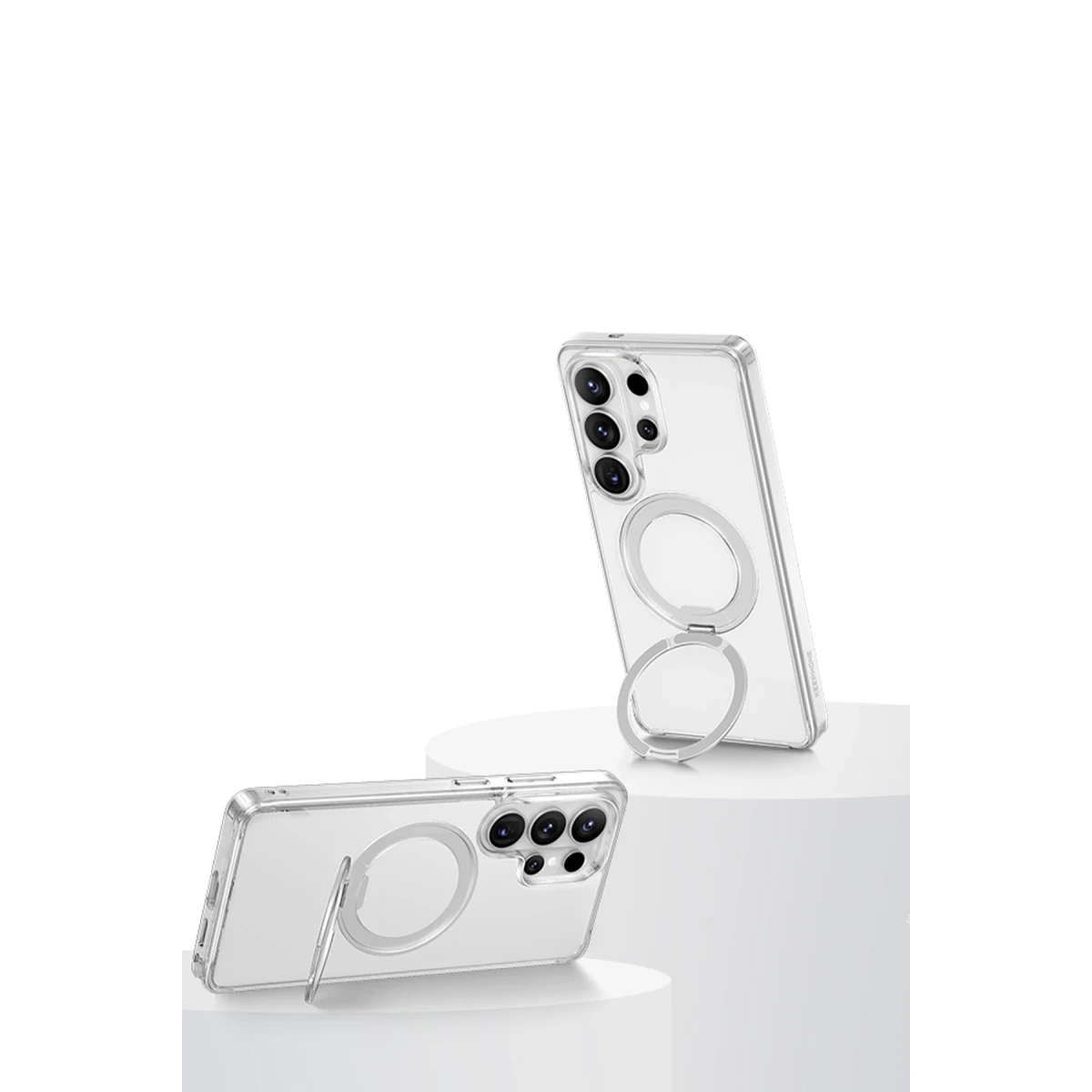 Keephone Samsung Galaxy S26 Ultra Spinring Standlı Magsafe Kapak - Şeffaf