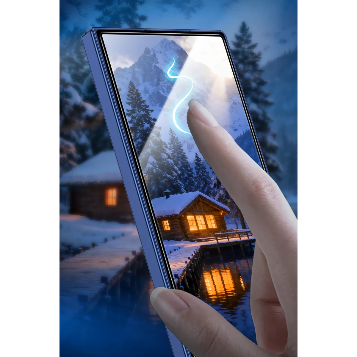 Keephone Samsung Galaxy Z Fold 7 Crystal Combo 2.5D HD Ekran Koruyucu - Siyah