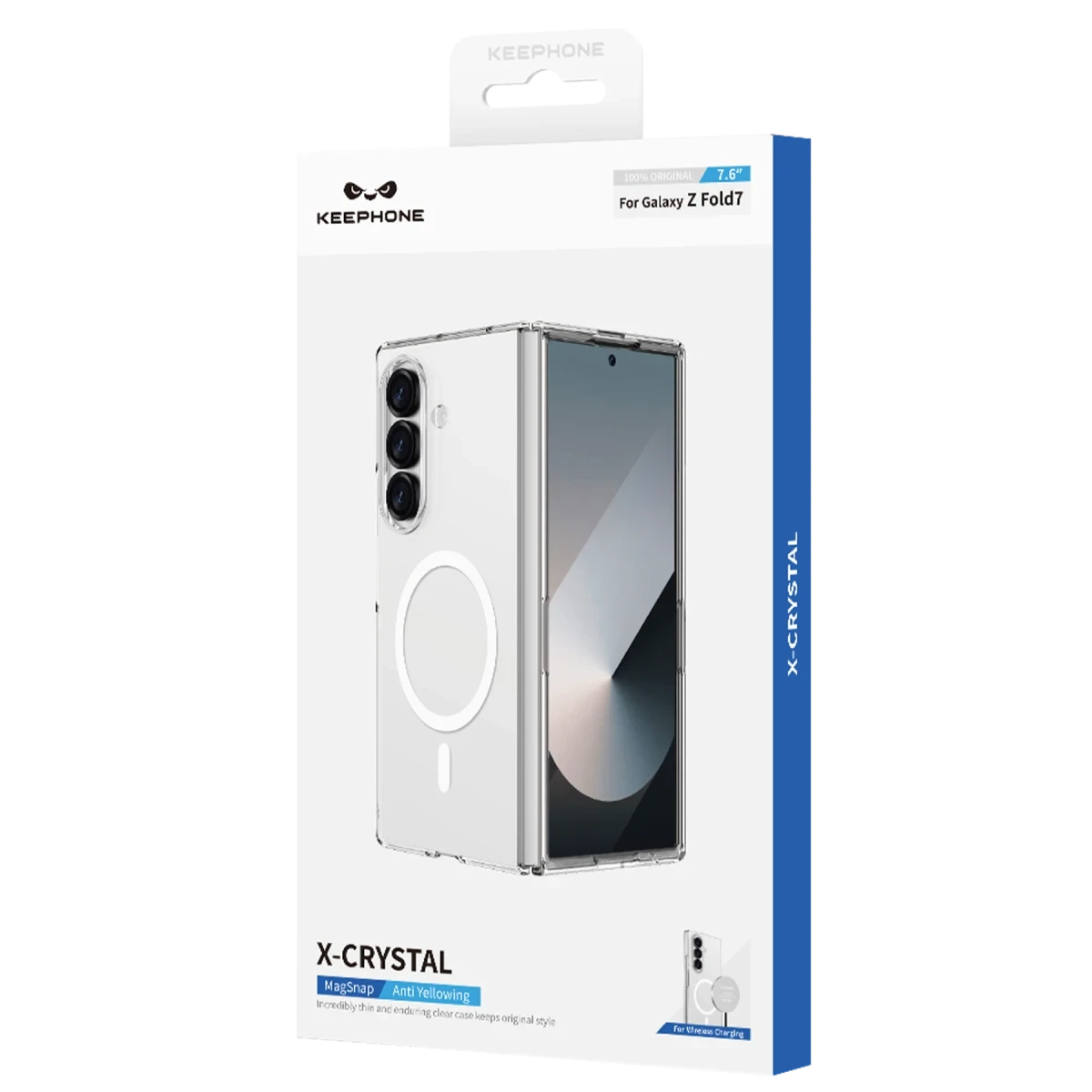Keephone Samsung Galaxy Z Fold 7 X-Crystal Slim Magsafe Kılıf - Şeffaf