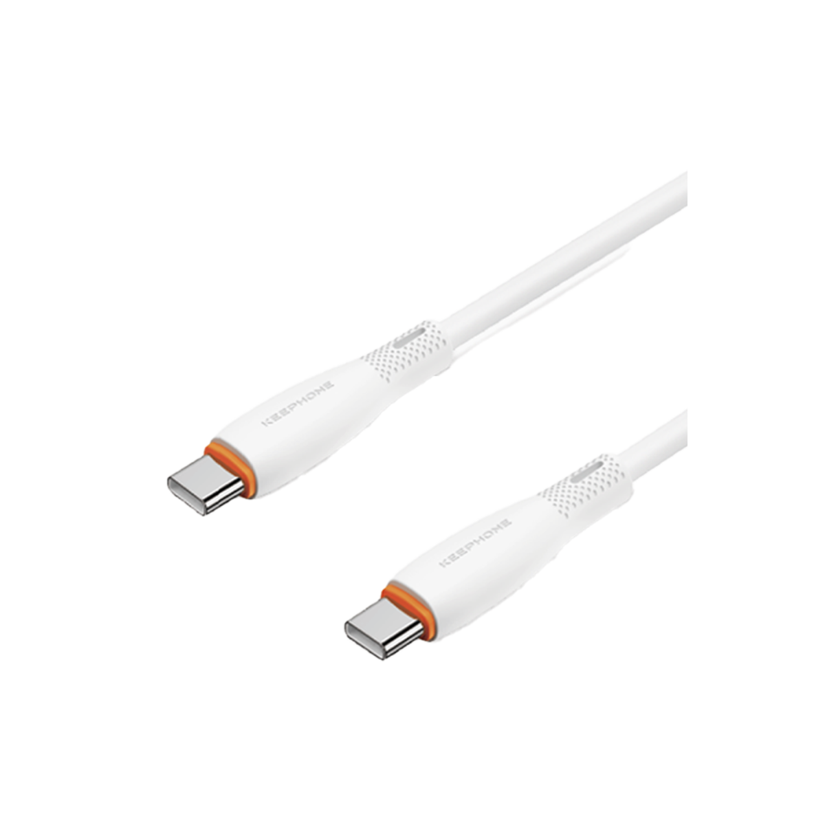 Keephone Shanklin 1.2M Type-C to Type-C 480 Mbps Data ve Şarj Kablosu - Beyaz
